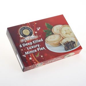 Huntley & Palmers Mince Pies 6 pcs / Хънтлей и Палмърс Луксозен Коледен Мини Пай с Пълнеж 6 бр